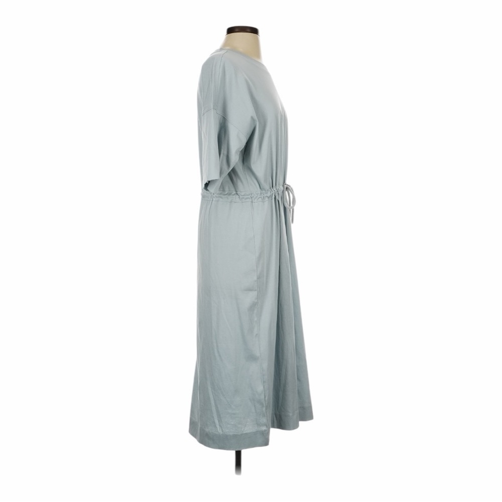 NWOT! Everlane The Luxe Cotton Tie-Front Tee Dress in Sky Slate Blue. Size Small - Picture 5 of 13